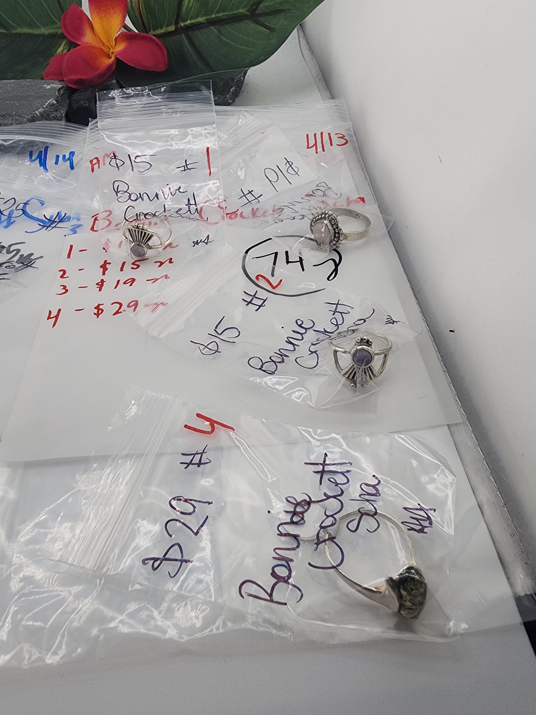 Bonnie Crockett Scha - 4/13/26 - 4 925 Sterling Silver Items