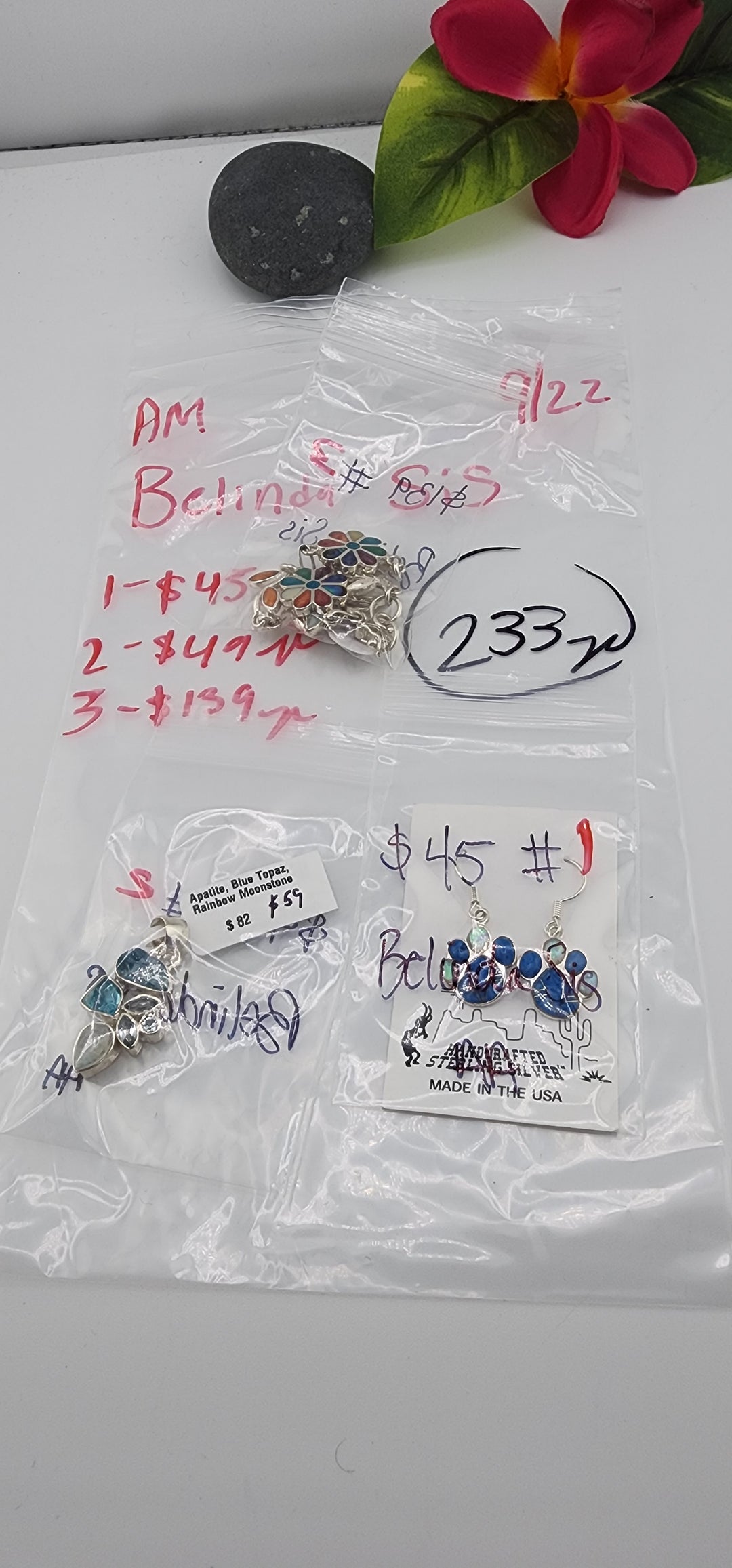 AM SHOW 48HR - RESERVED FOR: Belinda sis - 9/22/2025 FL tiktok Live Show - 3 Sterling Silver Items