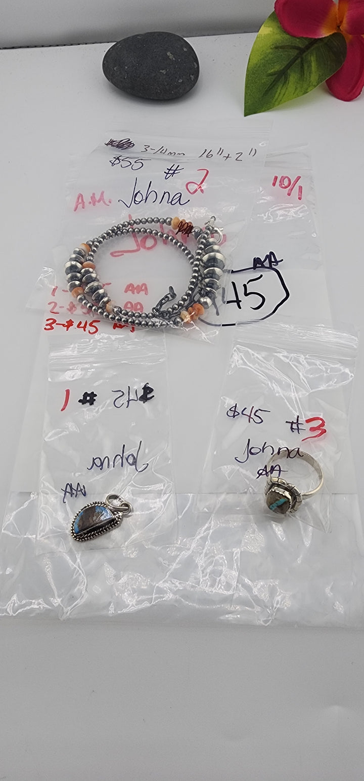 AM SHOW 48HR RESERVED FOR: Johna - 10/1/2025 FL tiktok Live Show - 3 Sterling Silver Items