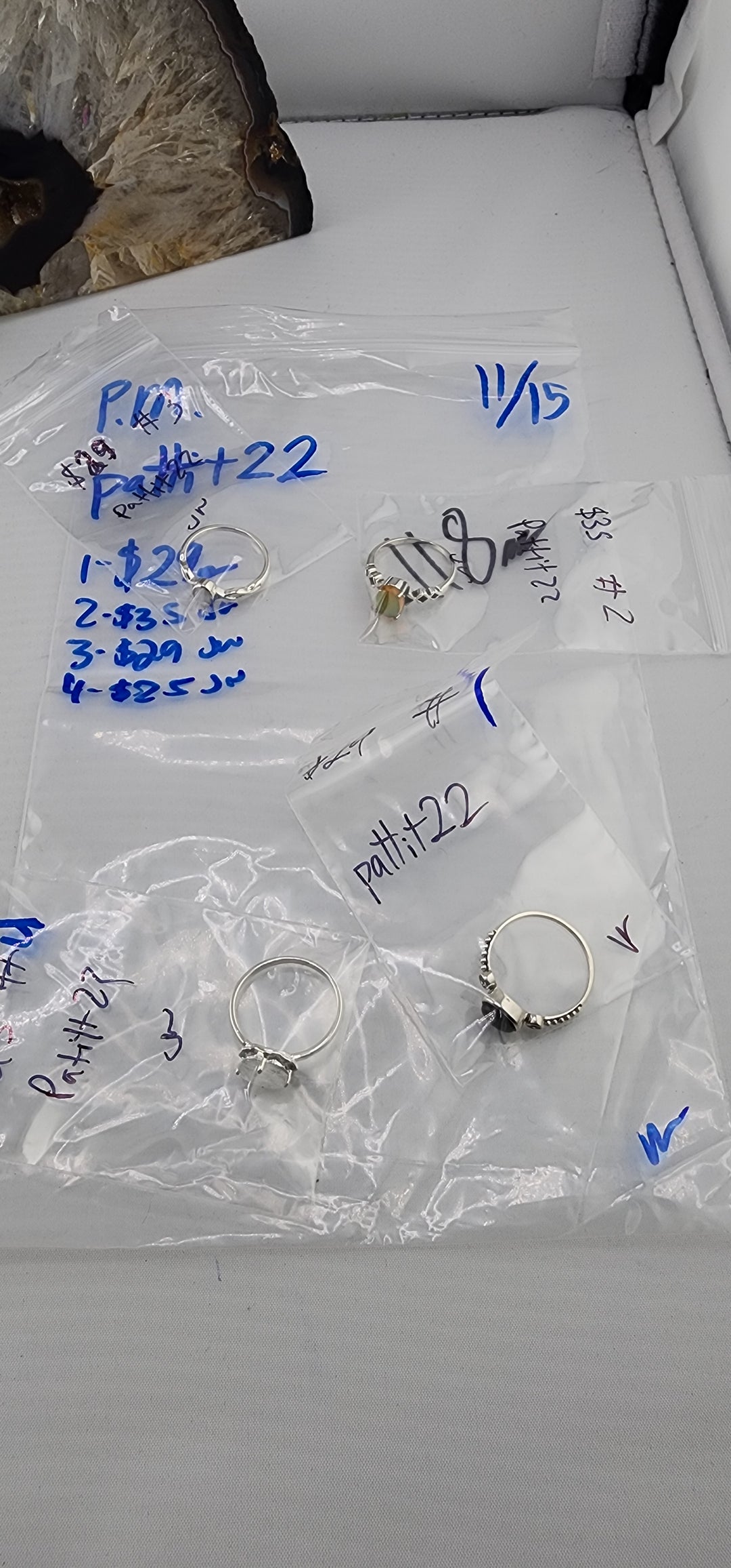 PM SHOW 48HR - RESERVED FOR: pattit22 - 11/15/2025 tiktok Live Show - 4 Sterling Silver Items