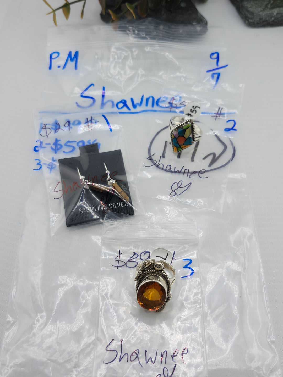 PM SHOW 48HR - RESERVED FOR: Shawnee - 9/7/2025 FL tiktok Live Show - 3 Sterling Silver Items