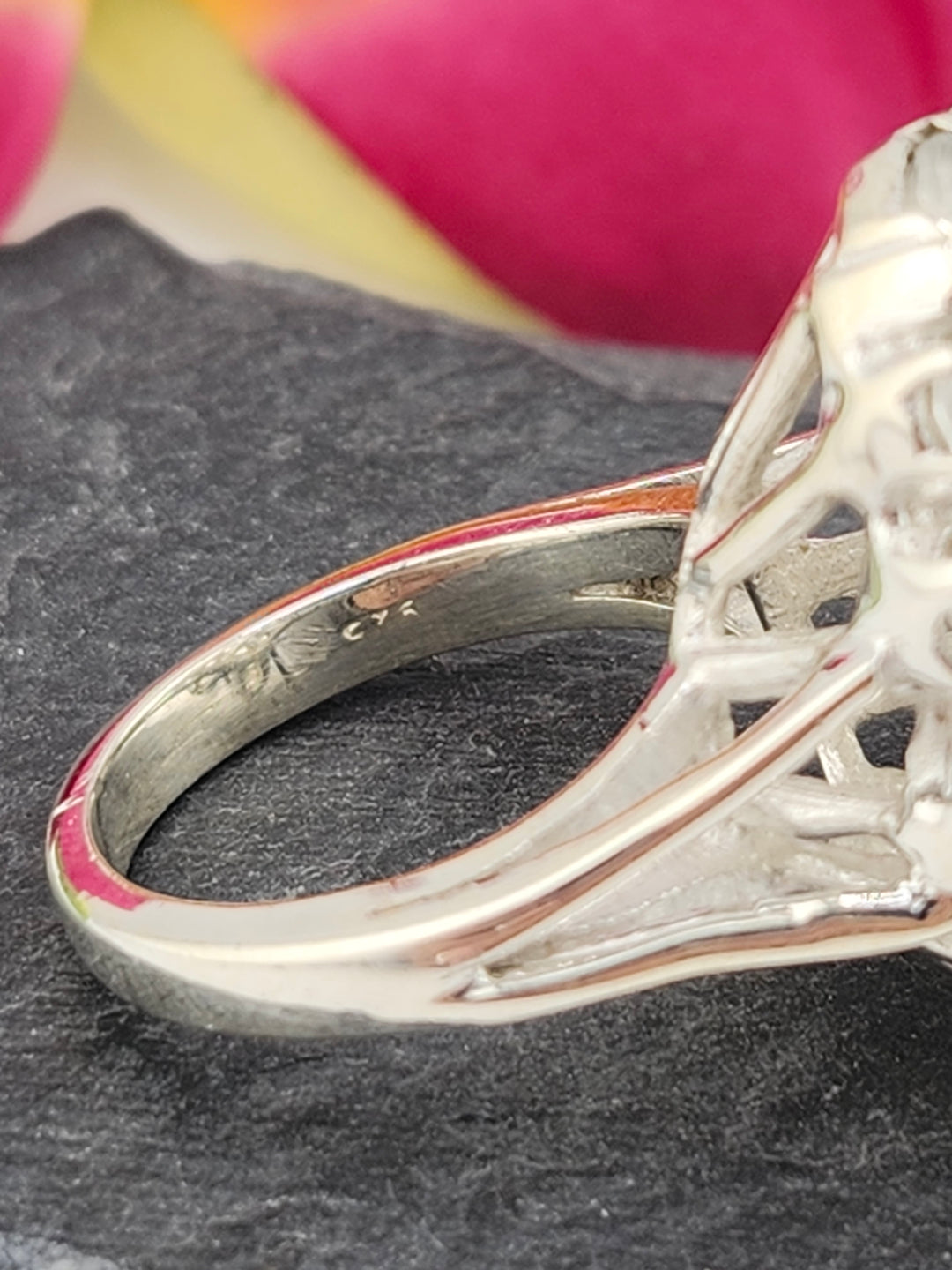 Cluster Moonstone Ring Size 8