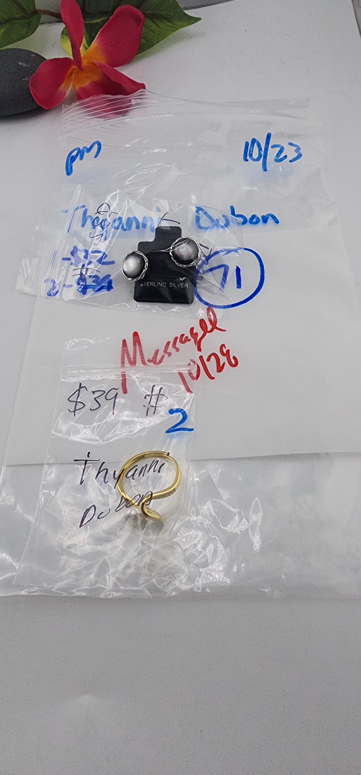 PM SHOW 48HR - RESERVED FOR: Thyanni Dubon - 10/23/2025 FL tiktok Live Show - 2 Sterling Silver Items