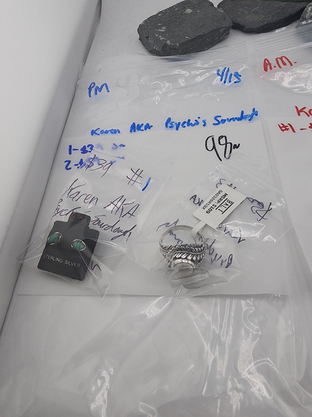 Karen AKA Psycho's Sourdough- 4/15/26 PM -2 925 Sterling Silver Items