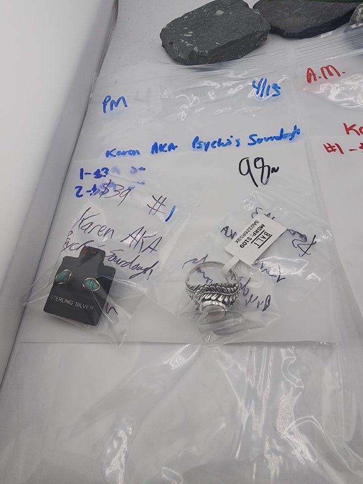 Karen AKA Psycho's Sourdough- 4/15/26 PM -2 925 Sterling Silver Items