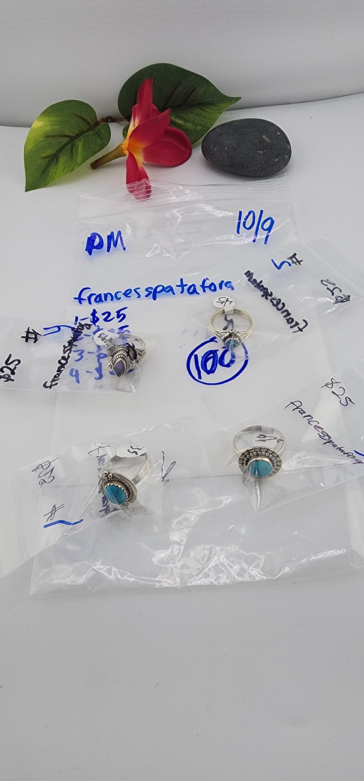 PM SHOW 48HR - RESERVED FOR: francesspatafora - 10/9/2025 FL tiktok Live Show - 4 Sterling Silver Items
