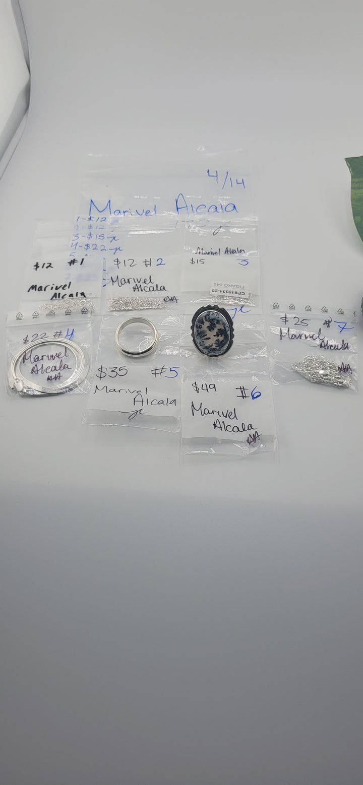 RESERVED FOR: Marivel Alcala - 4/14/2025 tiktok Live Show - 7 Sterling Silver Items