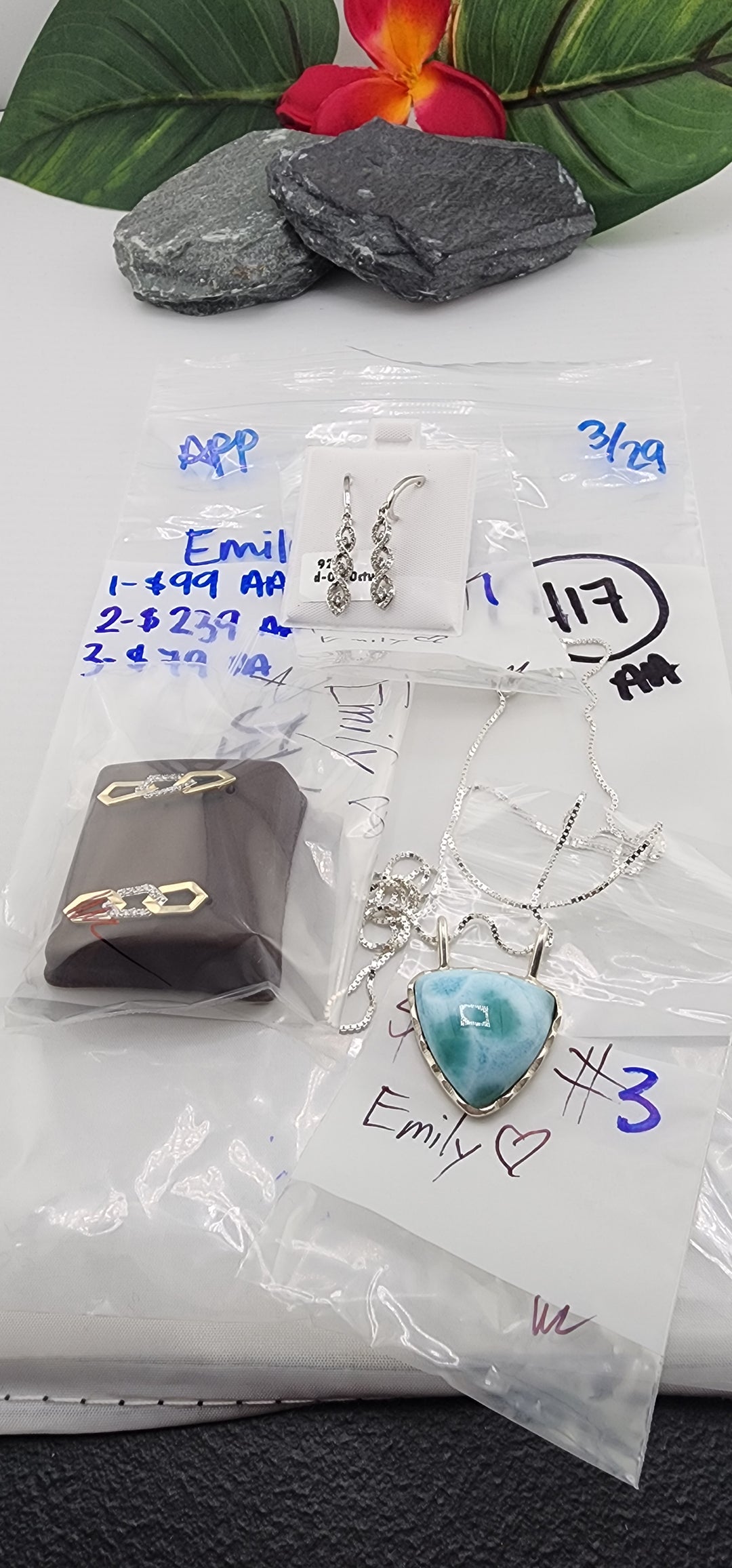 RESERVED FOR: Emily ❤️- 3/29/2025 The Collective Boutique App Live Show - 3 Sterling Silver Items