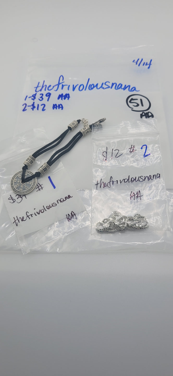 RESERVED FOR: thefrivolousnana - 4/14/2025 tiktok Live Show - 2 Sterling Silver Items