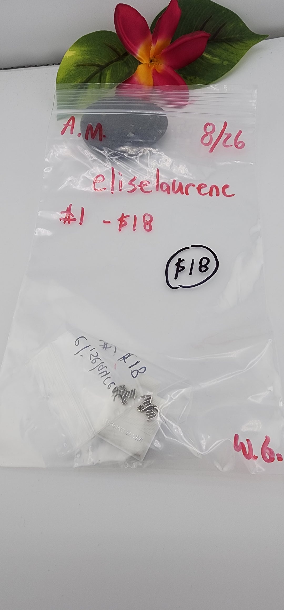 AM SHOW 48HR - RESERVED FOR: eliselaurenc- 8/26/2025 FL tiktok Live Show - 1 Sterling Silver Items