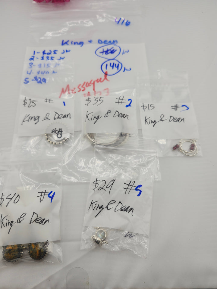RESERVED FOR: King & Dean- 4/6/2025 tiktok Live Show -5 Sterling Silver Items