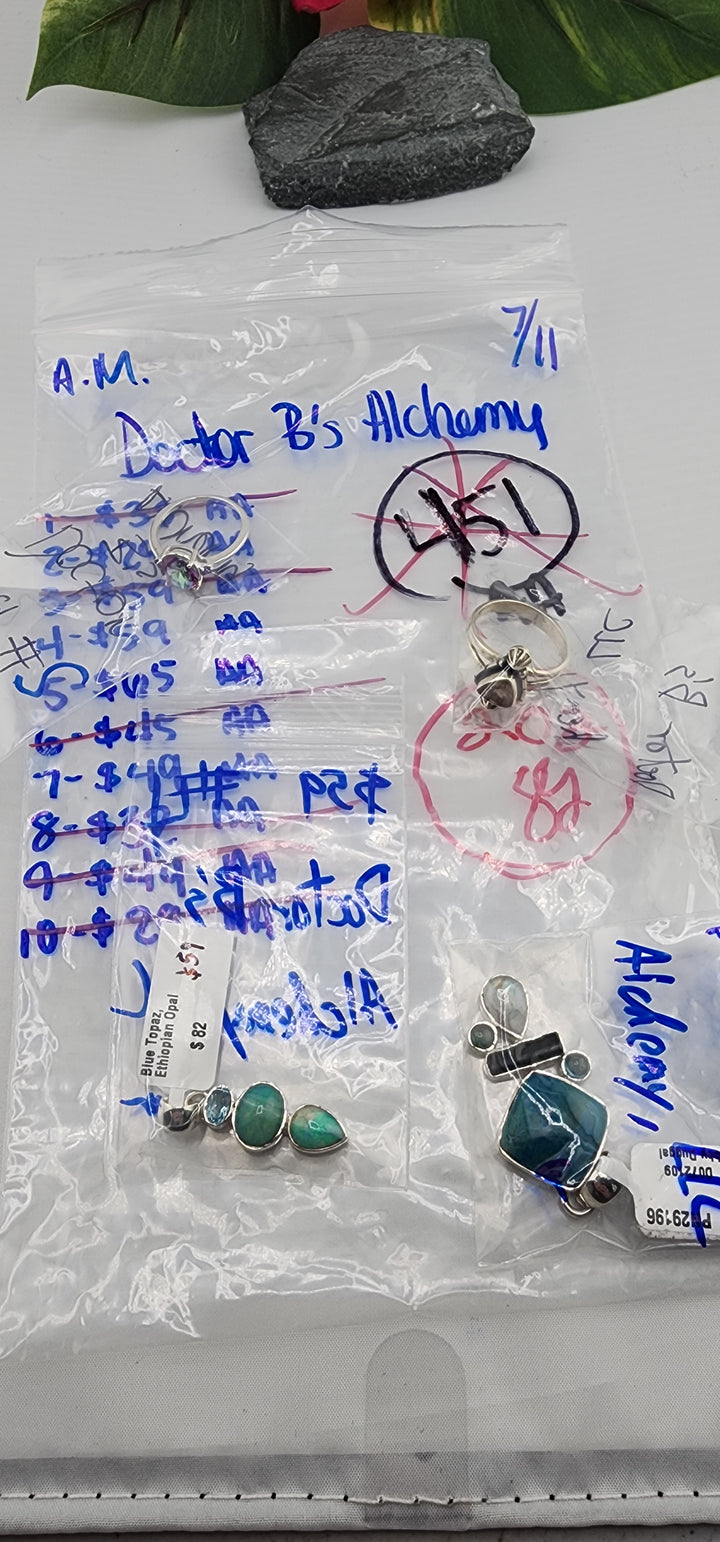 AM SHOW 48HR - RESERVED FOR: Doctor B's Alchemy  - 7/11/2025 FL tiktok Live Show - 4 Sterling Silver Items