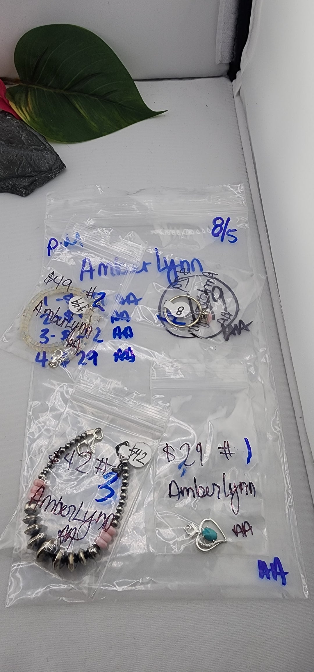 PM SHOW 48HR - RESERVED FOR:  Amberlynn - 8/5/2025 FL tiktok Live Show - 4 Sterling Silver Items
