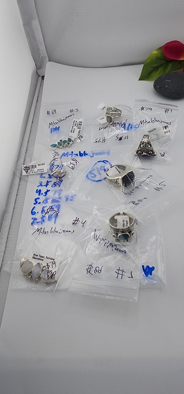 PM SHOW 48HR - RESERVED FOR: Mtnblujeans- 9/20/2025 FL tiktok Live Show -7 Sterling Silver Items