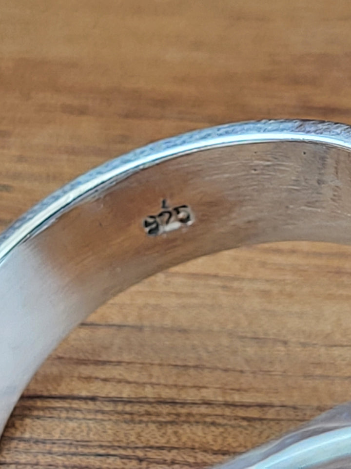 925 Sterling Silver Sky Topaz Ring Size 9