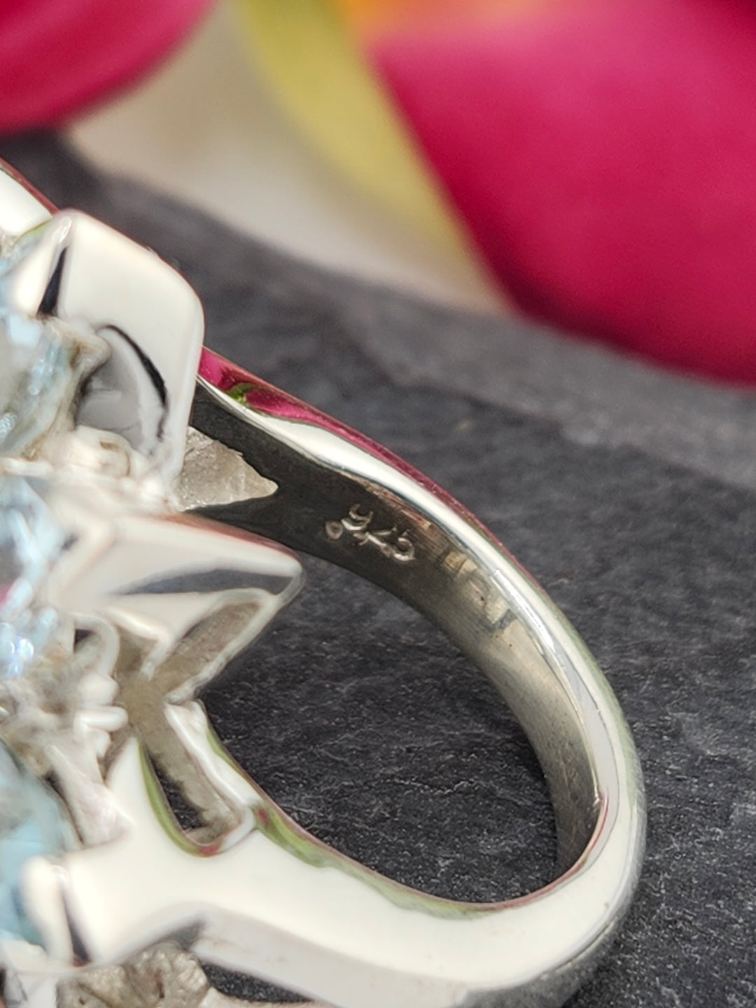 Cluster Topaz Ring Size 5.75