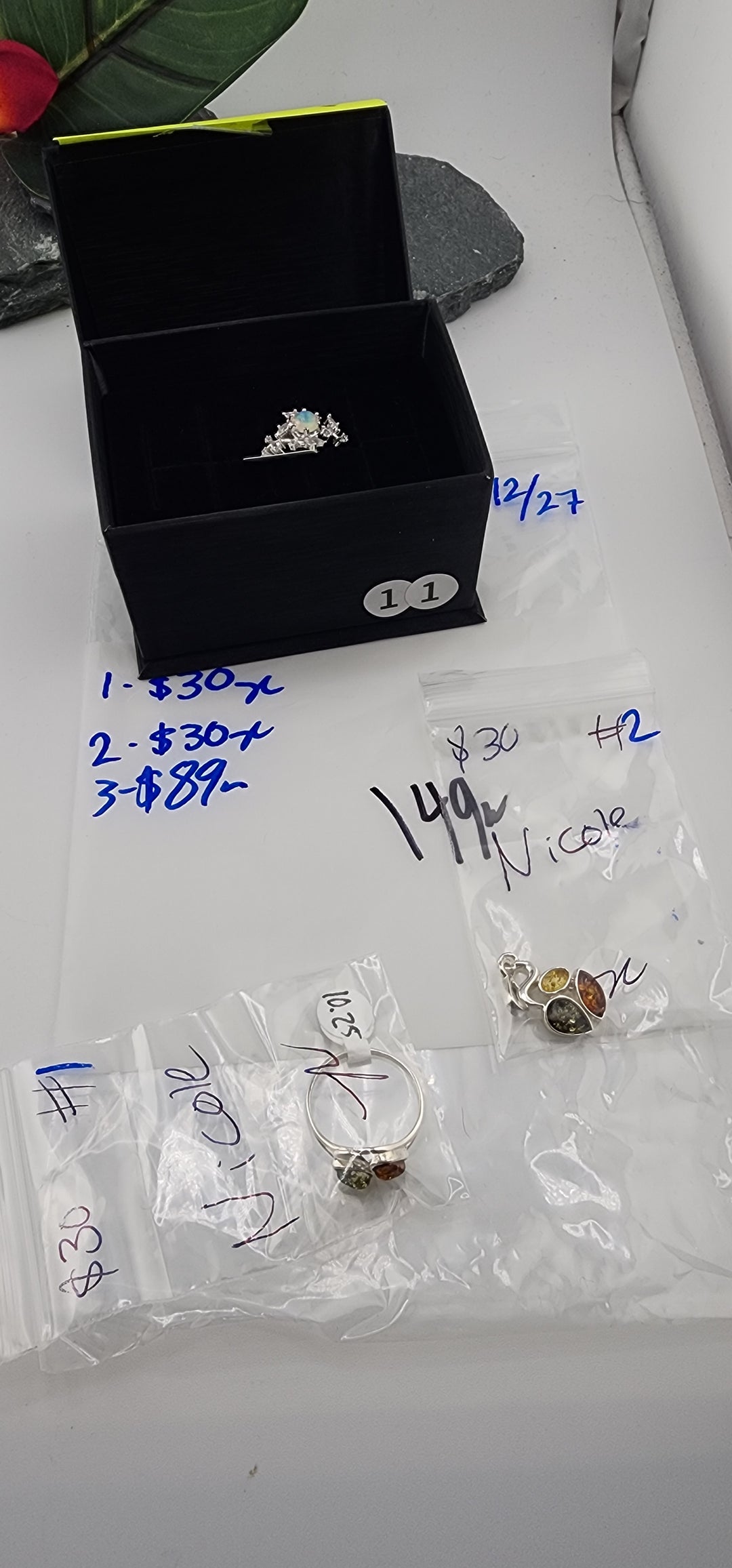 PM SHOW 48HR - RESERVED FOR: Nicole - 12/27/2025 tiktok Live Show - 3 Sterling Silver Items