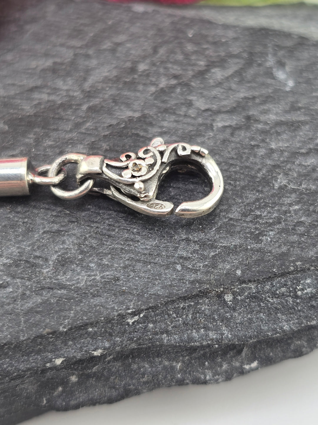 Real Mystic Topaz 925 Sterling Silver and 18k Gold Accented Bali Bracelet 7"