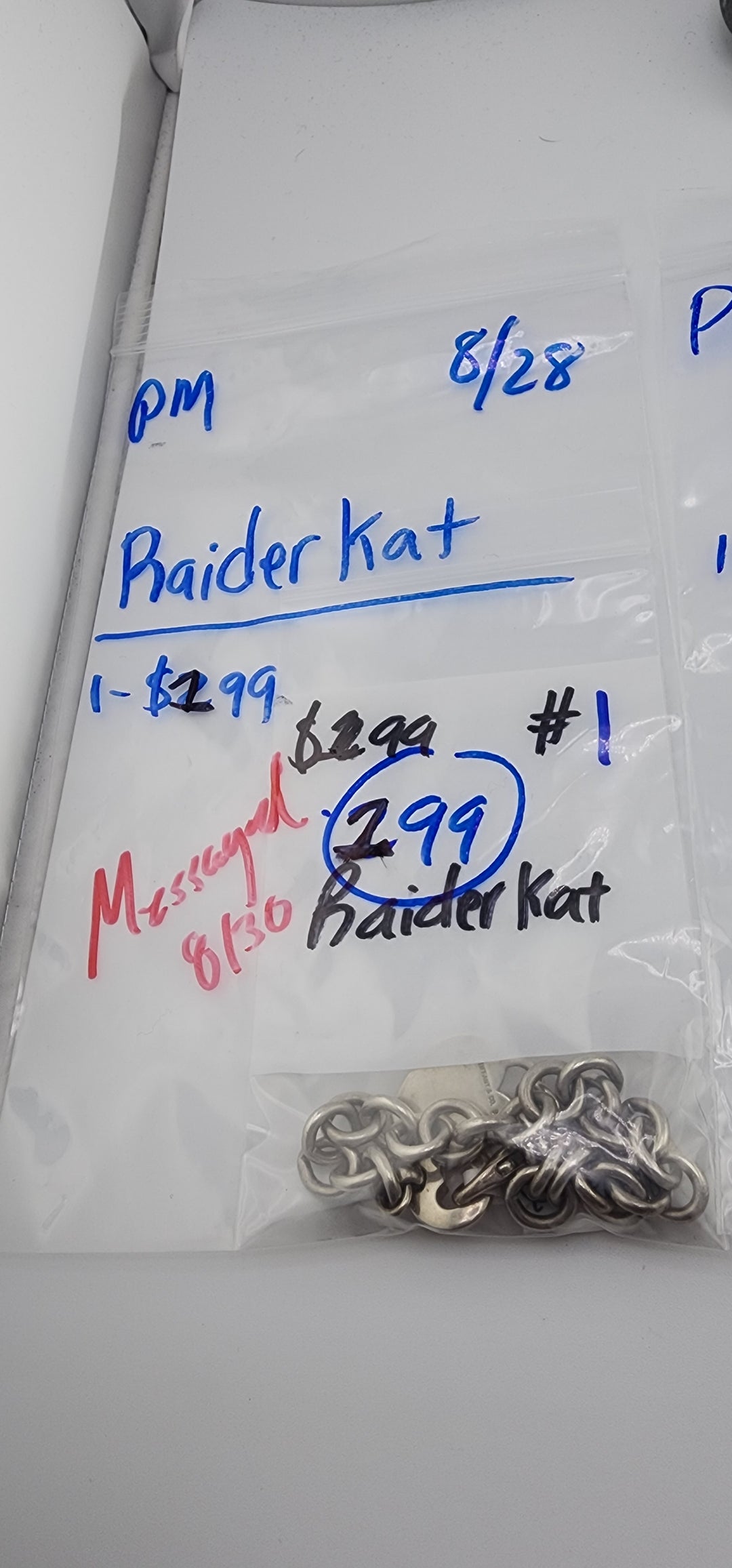 PM SHOW 48HR - RESERVED FOR: Raiderkat🖤 - 8/28/2025 FL tiktok Live Show - 1 Sterling Silver Items