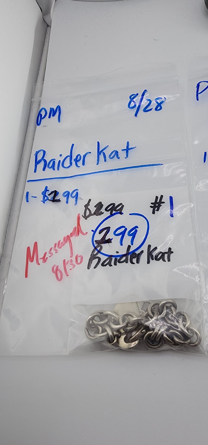 PM SHOW 48HR - RESERVED FOR: Raiderkat🖤 - 8/28/2025 FL tiktok Live Show - 1 Sterling Silver Items