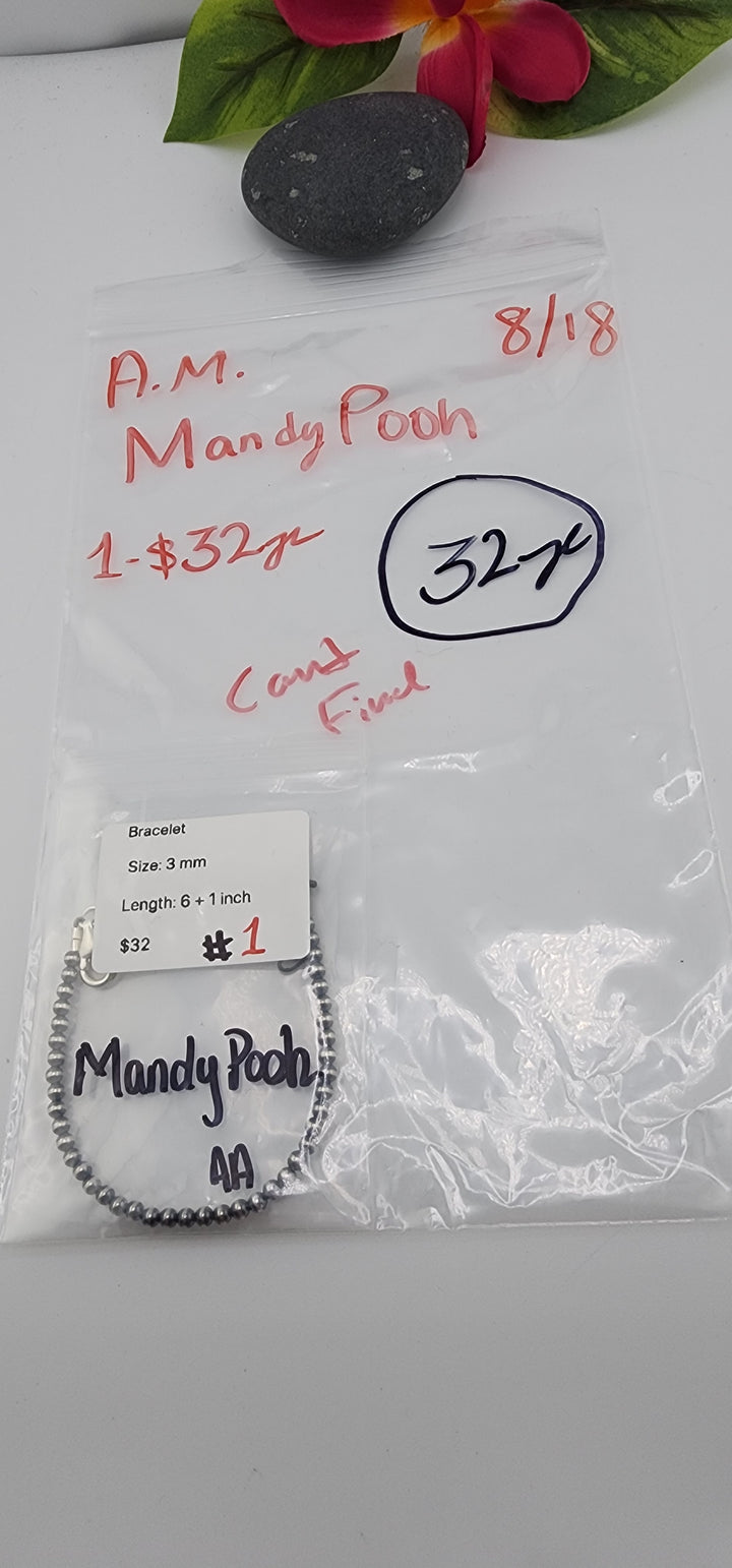AM SHOW 48HR - RESERVED FOR: MandyPooh - 8/18/2025 FL tiktok Live Show - 1 Sterling Silver Items