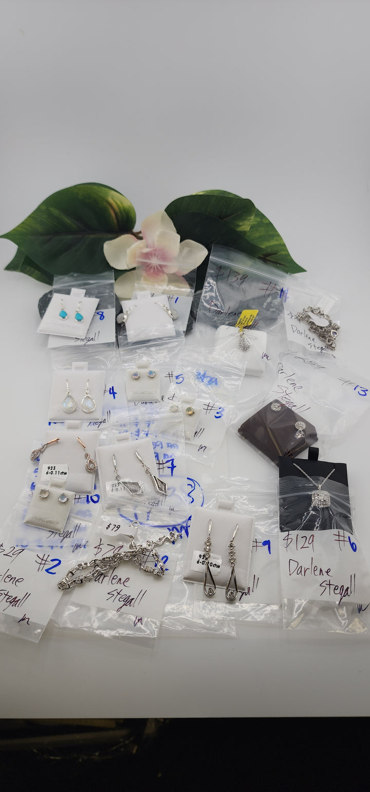 RESERVED FOR: Darlene Stegall - 3/29/2025 The Collective Boutique App Live Show - 14 Sterling Silver Items