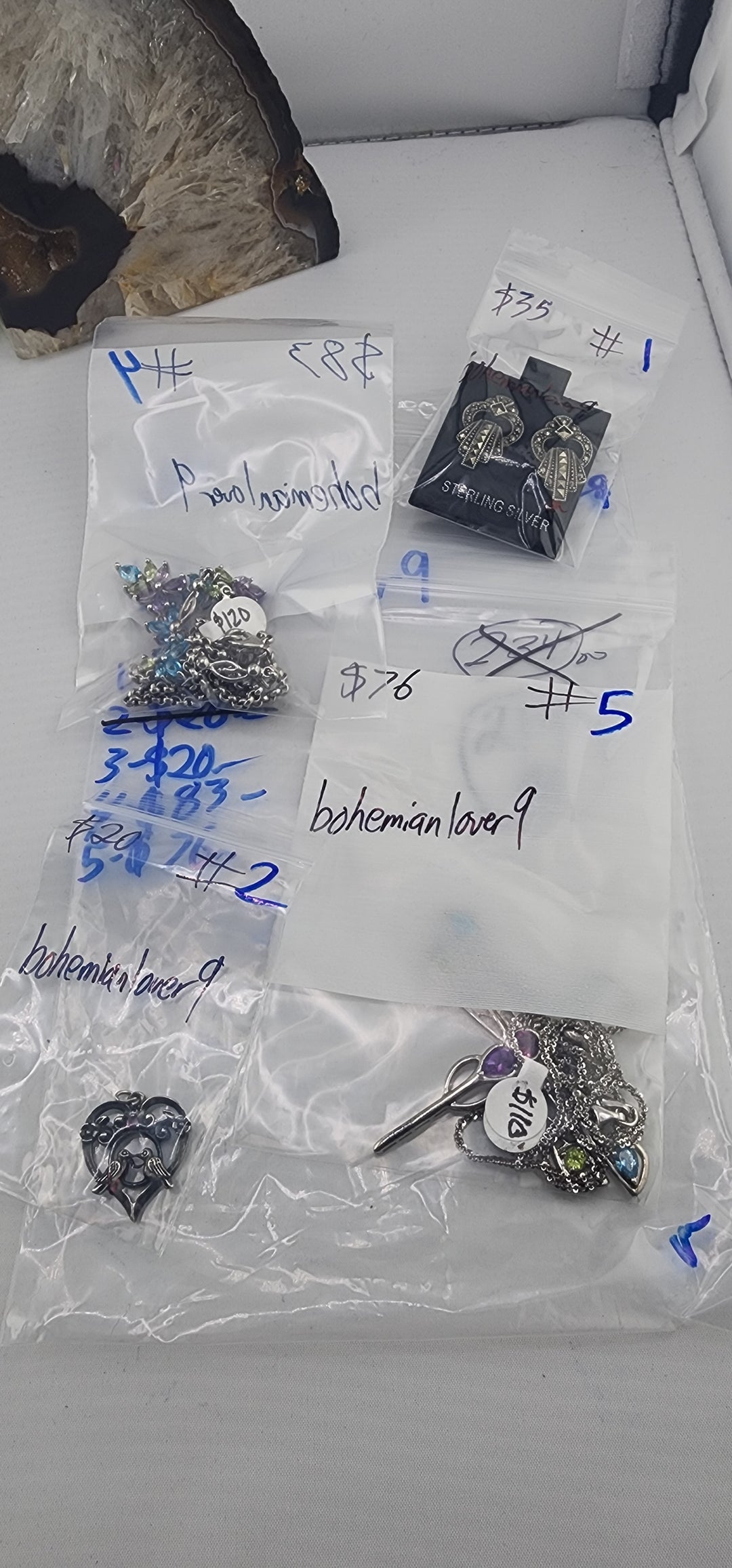 PM SHOW 48HR - RESERVED FOR:  bohemianlover9- 11/29/2025 tiktok Live Show - 4 Sterling Silver Items