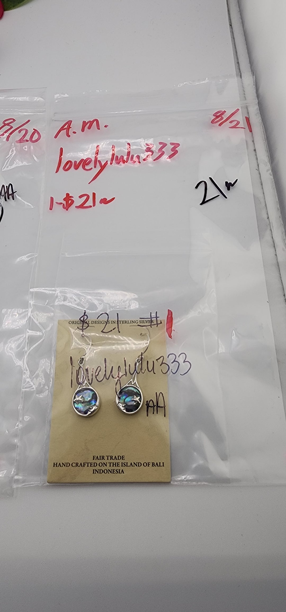 AM SHOW 48HR - RESERVED FOR: lovelylulu333 - 8/21/2025 FL tiktok Live Show - 1 Sterling Silver Items