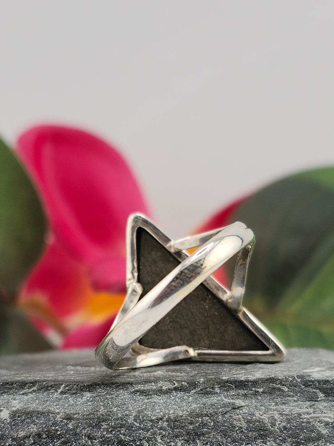 Titanium Druzy 925 Sterling Silver Ring Size 11