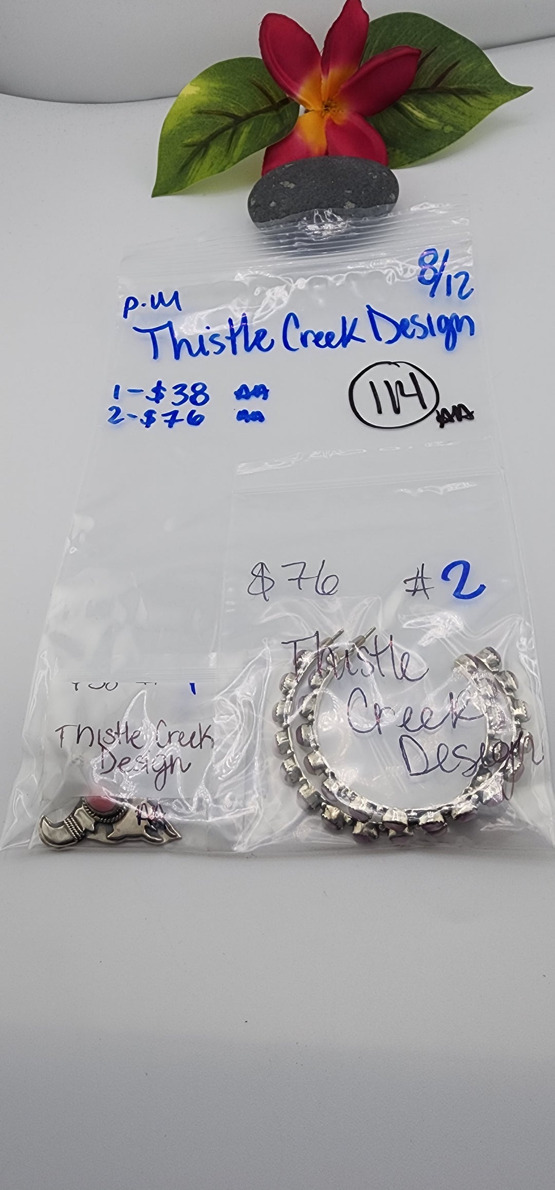PM SHOW 48HR - RESERVED FOR: Thistle Creek Design - 8/12/2025 FL tiktok Live Show - 2 Sterling Silver Items