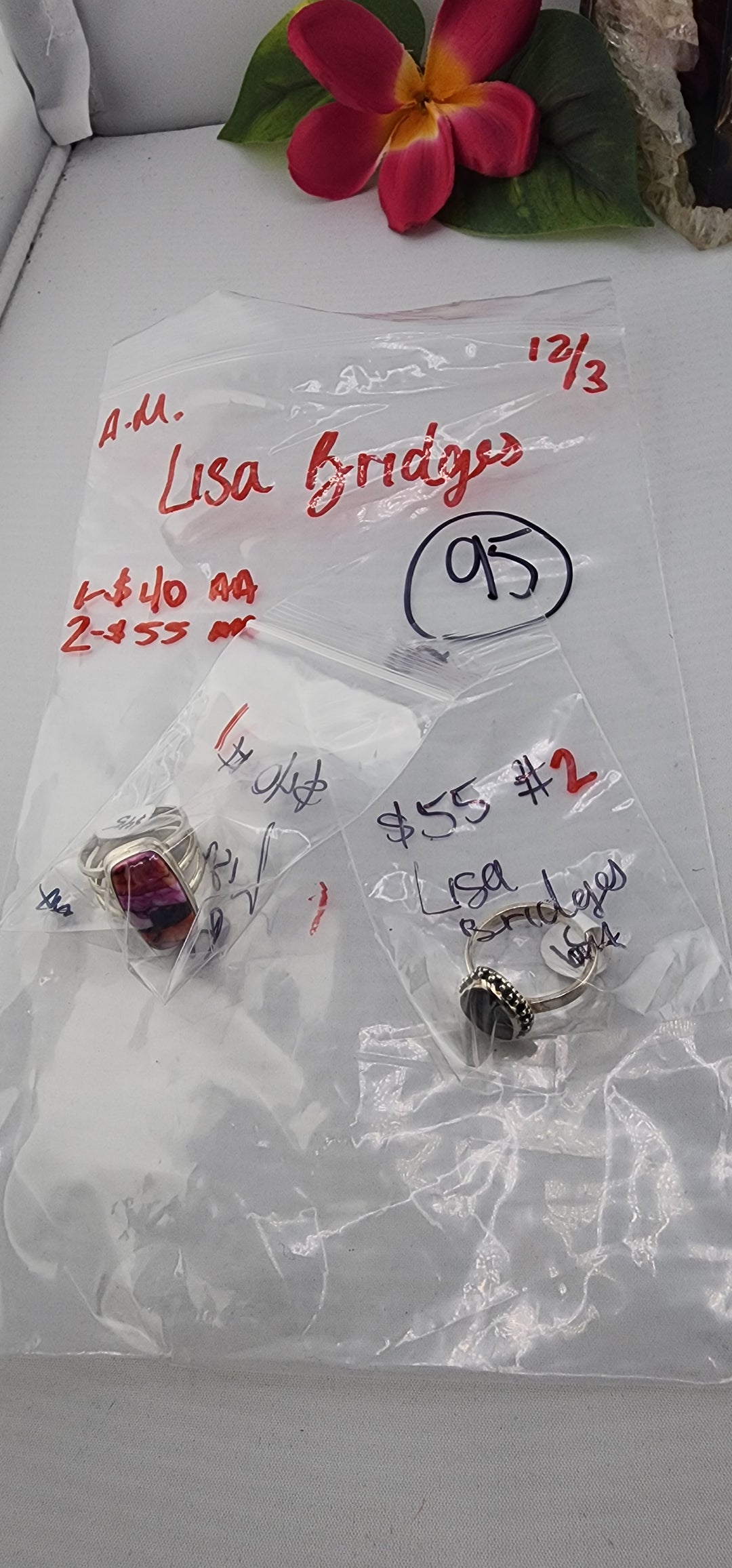 AM SHOW 48HR RESERVED FOR: Lisa Bridges - 12/3/2025 FL tiktok Live Show - 2 Sterling Silver Items