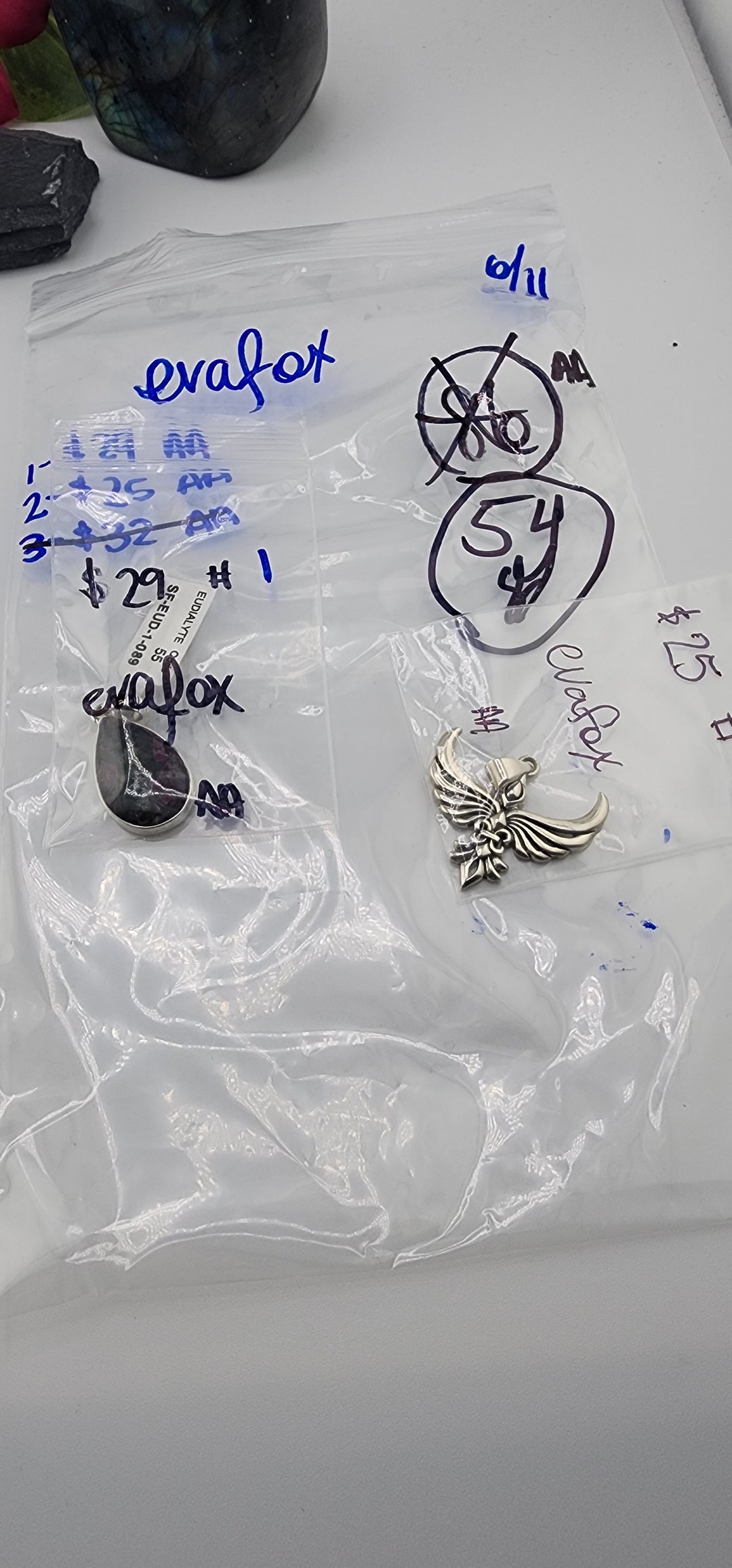 RESERVED FOR: evafox - 6/11/2025 tiktok Reservation Live Show - 2 Sterling Silver Items