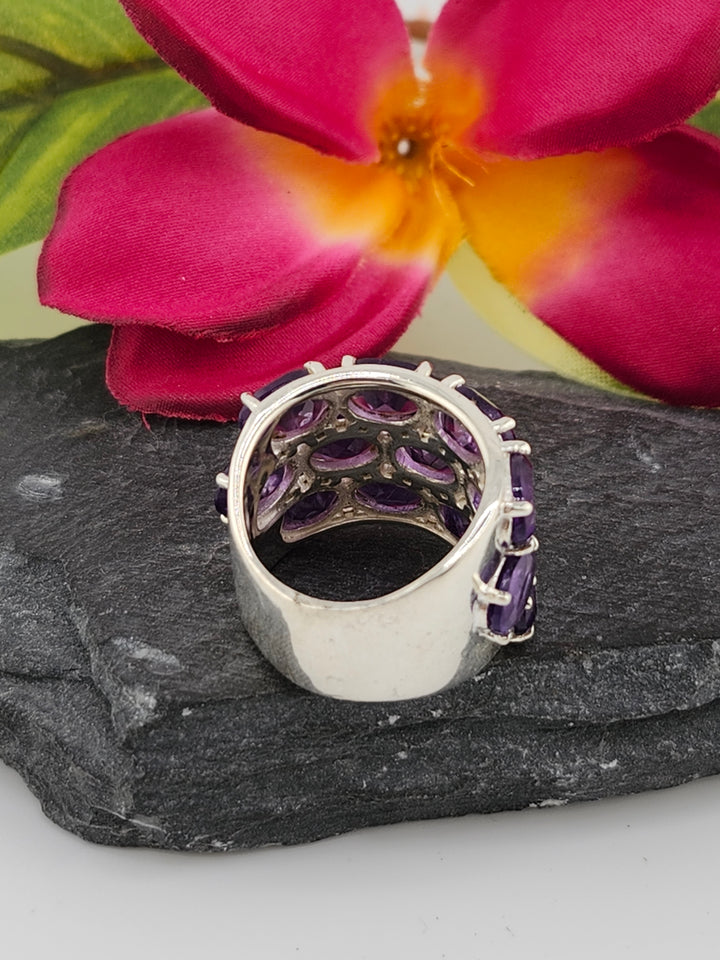 Amethyst Cluster Ring Size 5.5