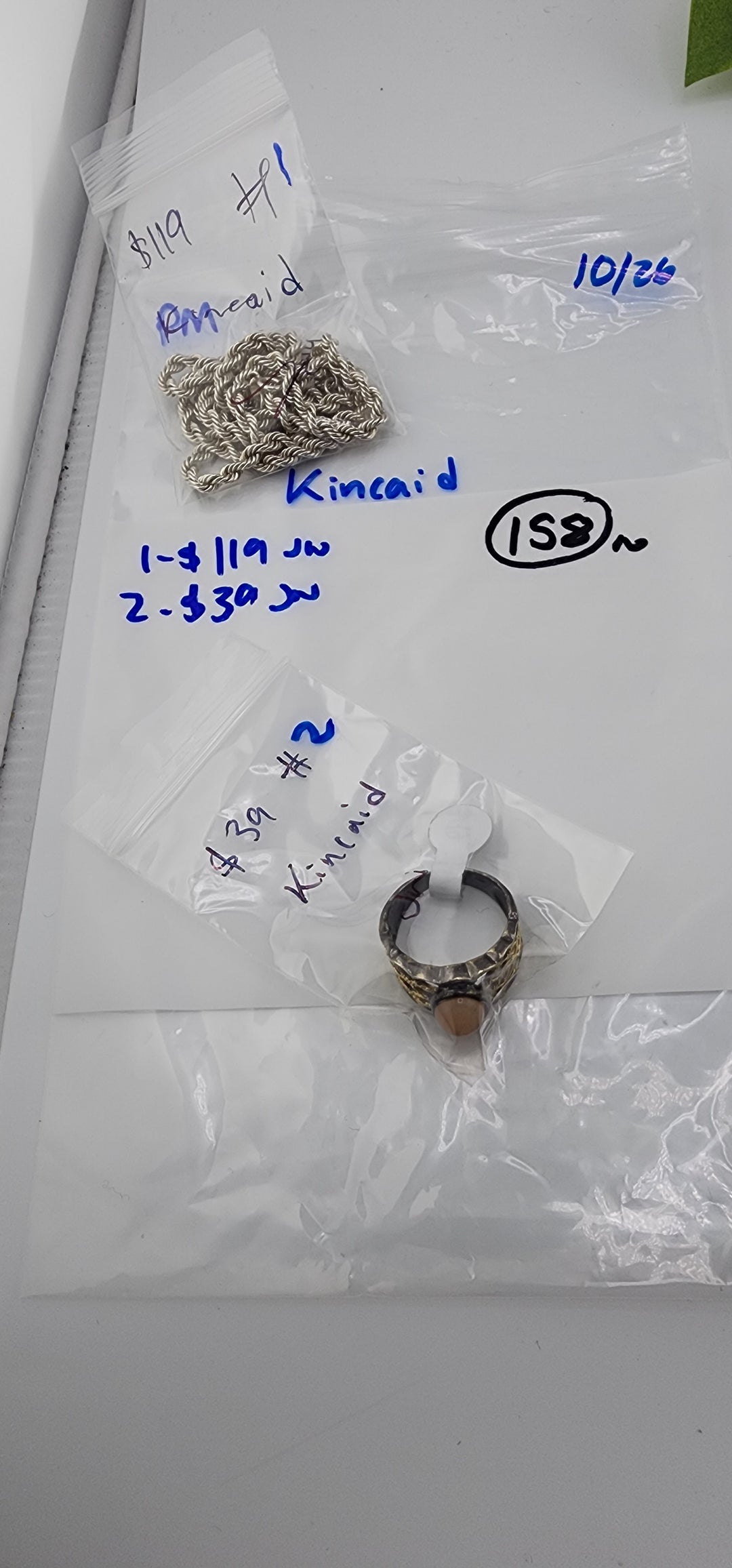 PM SHOW 48HR - RESERVED FOR:  Kincaid- 10/26/2025 FL tiktok Live Show -2 Sterling Silver Items