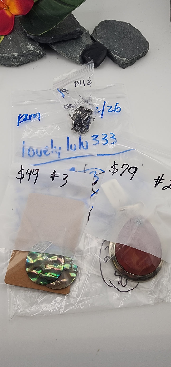 PM SHOW 48HR - RESERVED FOR: lovelylulu333 - 12/26/2025 tiktok Live Show - 3 Sterling Silver Items