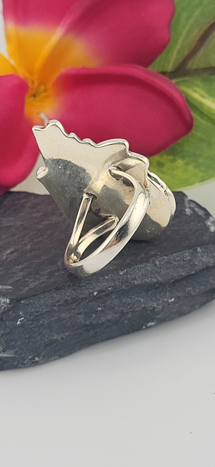 Turquoise and 925 Sterling Silver Ring Size 8.25