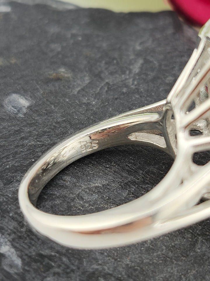 Cluster Topaz Ring Size 7.5