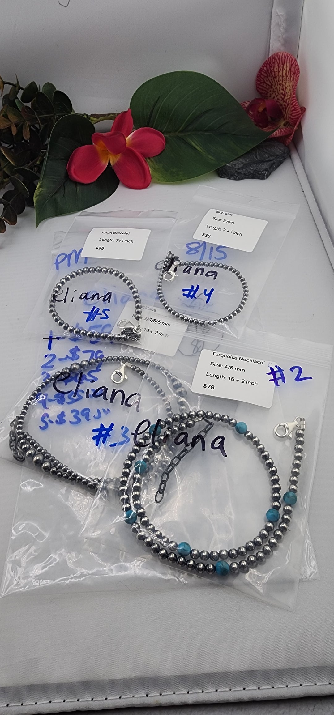 PM SHOW 48HR - RESERVED FOR:  eliana- 8/15/2025 FL tiktok Live Show - 4 Sterling Silver Items