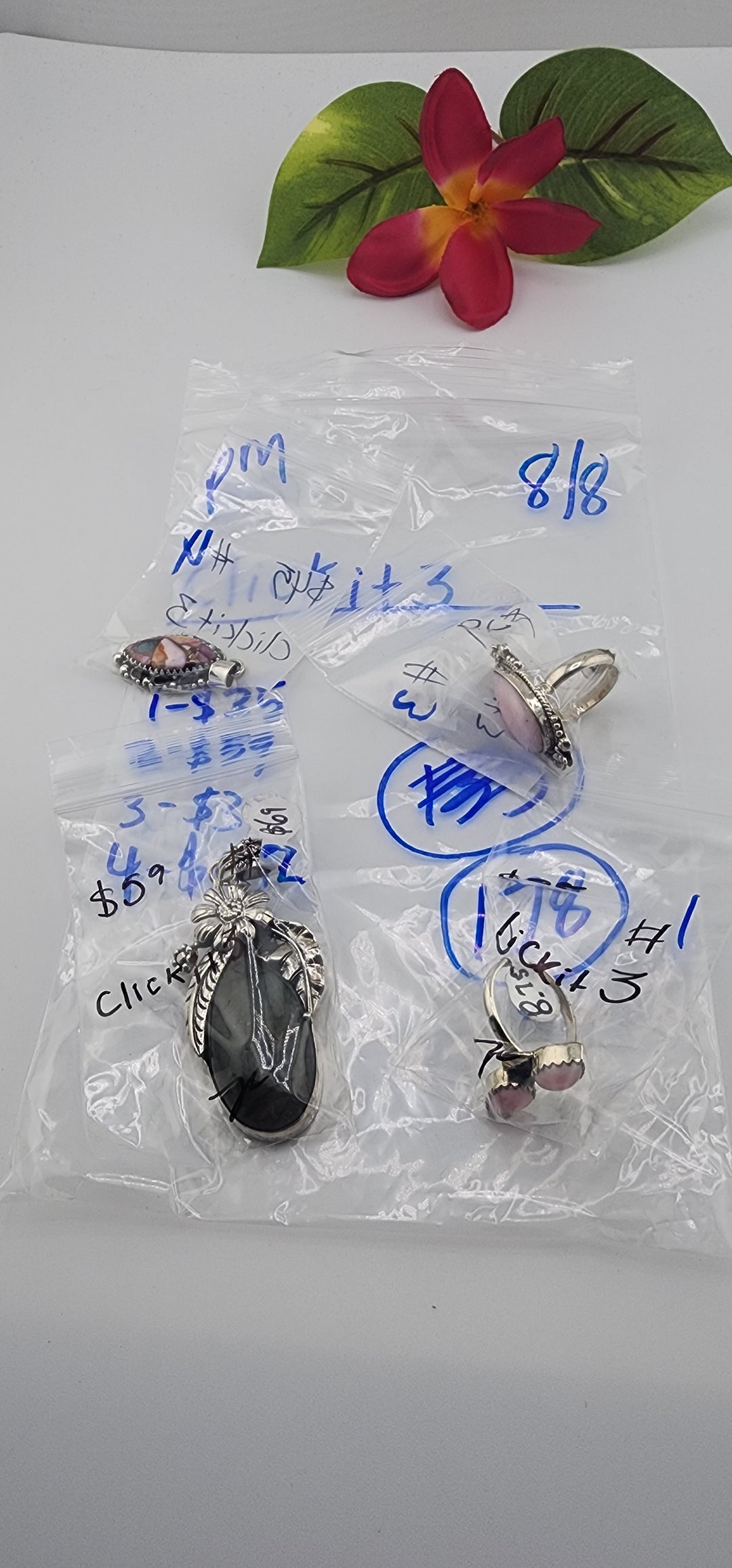 PM SHOW 48HR - RESERVED FOR: clickit3 - 8/8/2025 FL tiktok Live Show - 4 Sterling Silver Items