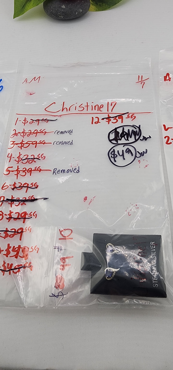 AM SHOW 48HR RESERVED FOR: Christine17 - 11/7/2025 FL tiktok Live Show - 1 Sterling Silver Items