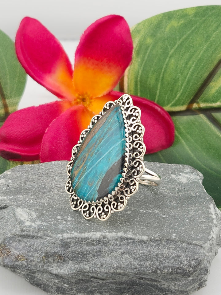 Opalized Wood Ring Size 11.25