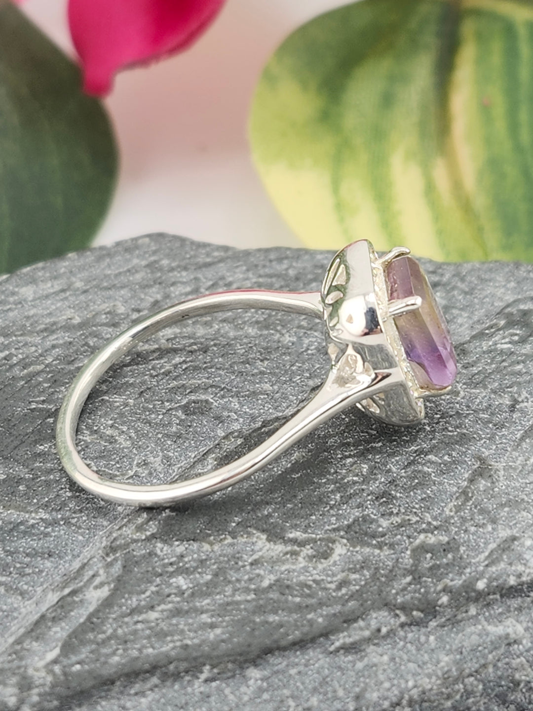 Ametrine/Cubic Zirconia and 925 Sterling Silver Ring - Size 8