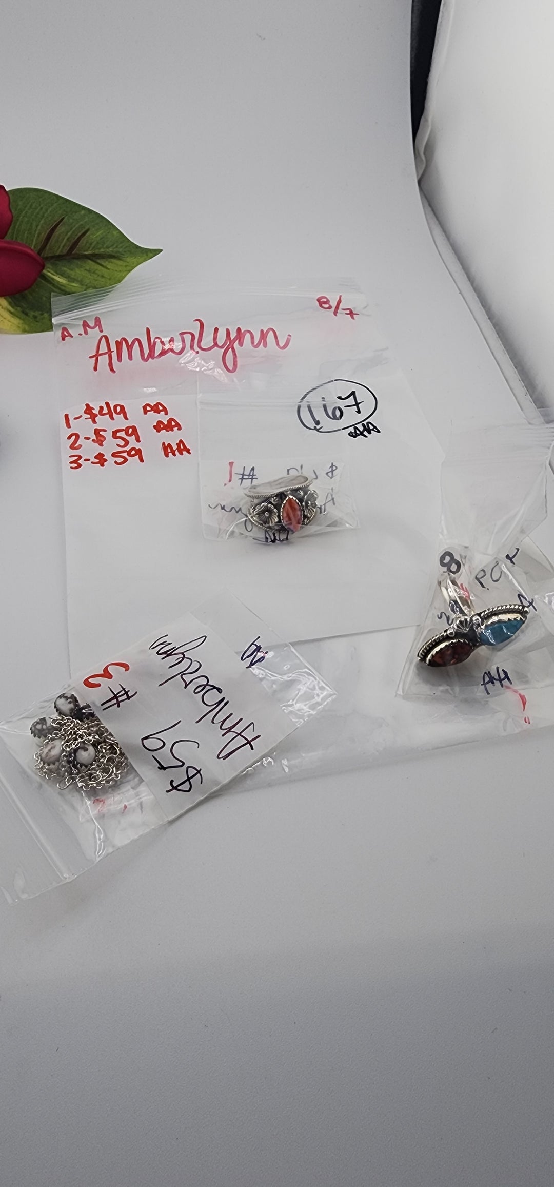 AM SHOW 48HR - RESERVED FOR: AmberLynn - 8/7/2025 FL tiktok Live Show - 3 Sterling Silver Items