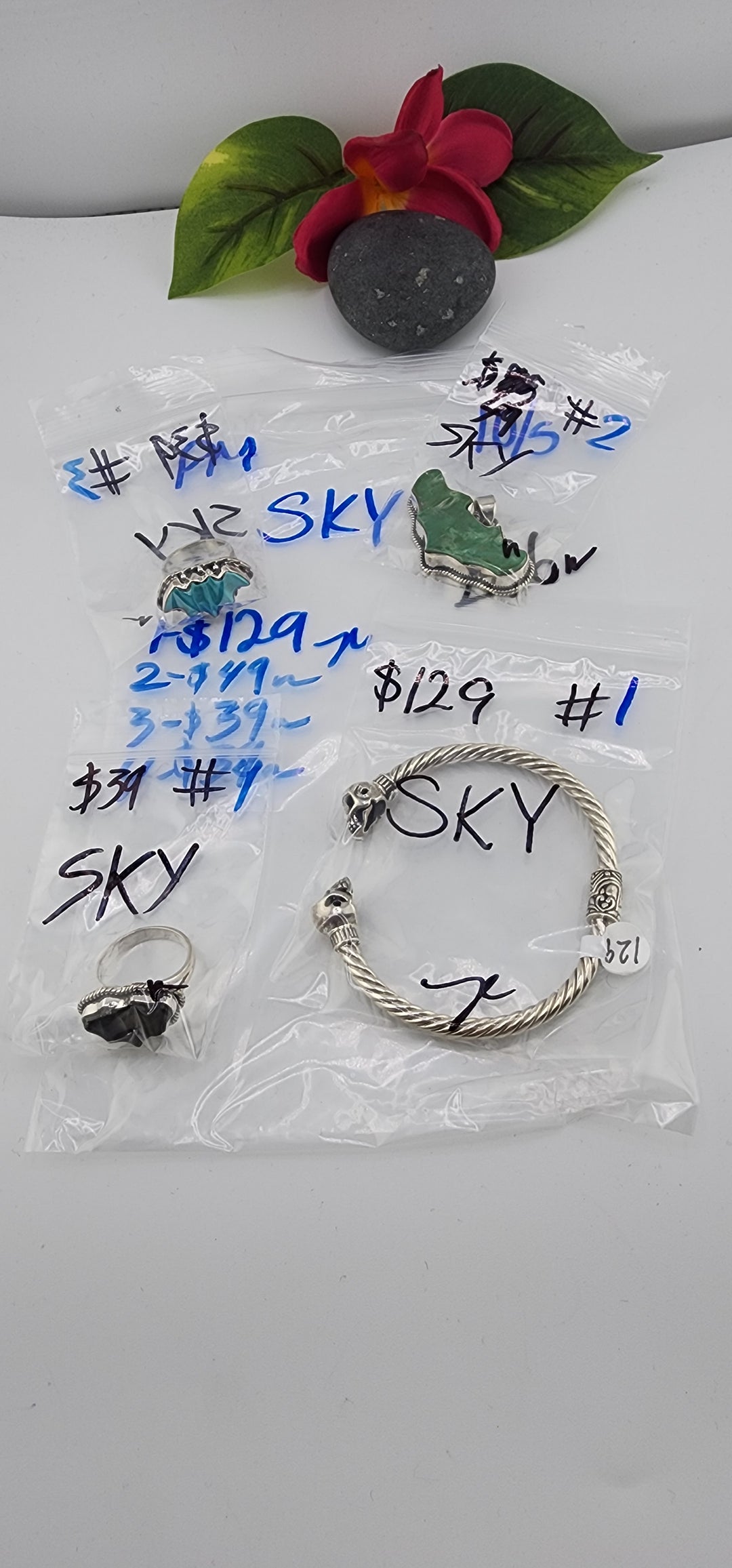 PM SHOW 48HR - RESERVED FOR: SKY - 10/5/2025 FL tiktok Live Show - 4 Sterling Silver Items
