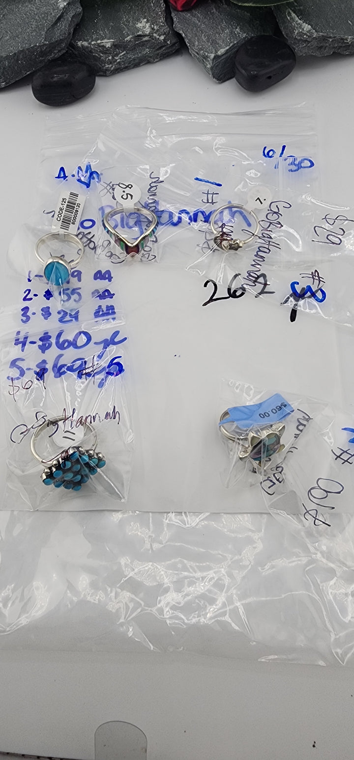 RESERVED FOR: GoBigHannah - 6/30/2025 tiktok A.M Live Show - 5 Sterling Silver Items