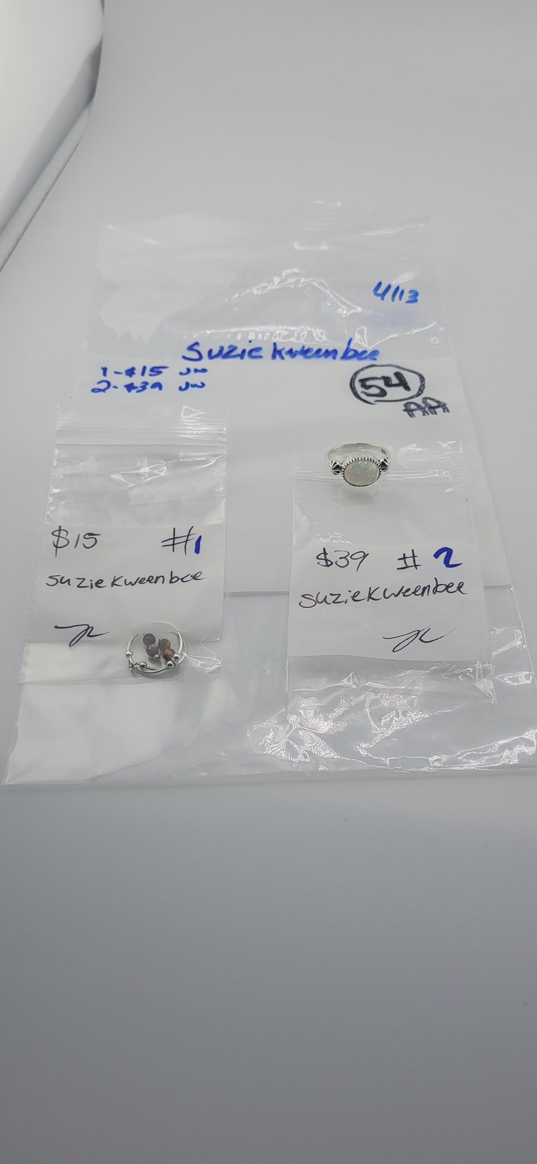 RESERVED FOR: suziekweenbee- 4/13/2025 tiktok Live Show - 2 Sterling Silver Items
