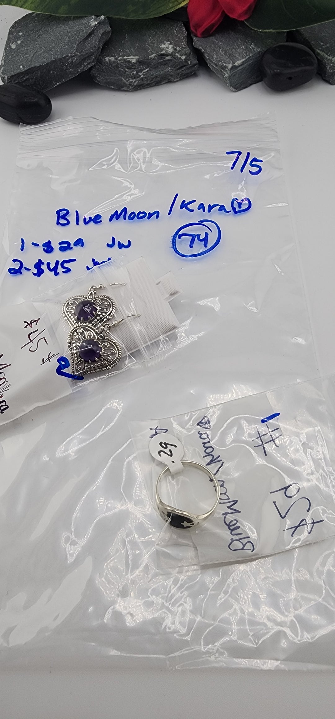 48HR - RESERVED FOR:  BlueMoon/Kara❤️- 7/5/2025 FL tiktok Live Show - 2 Sterling Silver Items