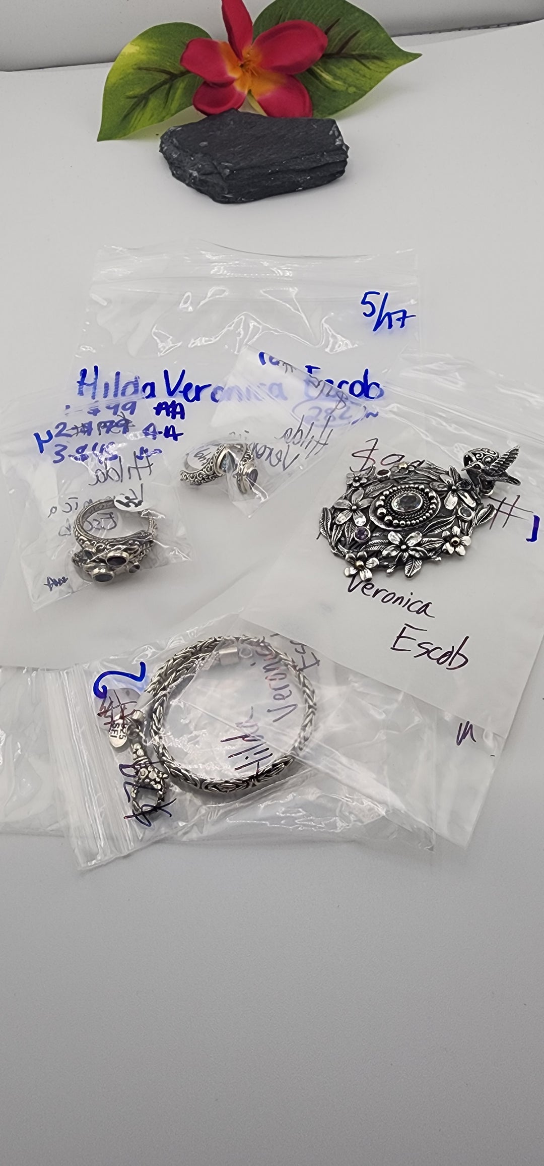 RESERVED FOR: Hilda Veroncia Escob- 5/17/2025 tiktok Live Show (48 hour) -4 Sterling Silver Items