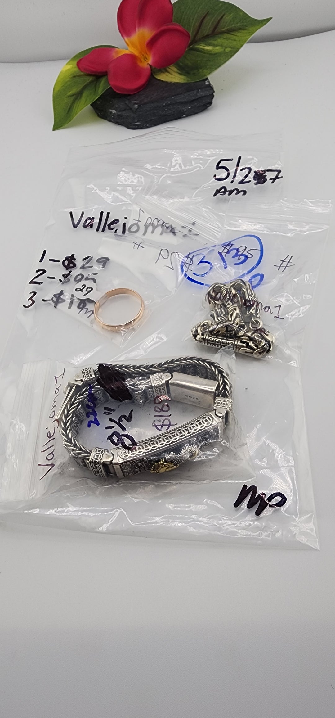 RESERVED FOR: vallejoma1  - 5/27/2025 tiktok A.M Live Show -  3 Sterling Silver Items