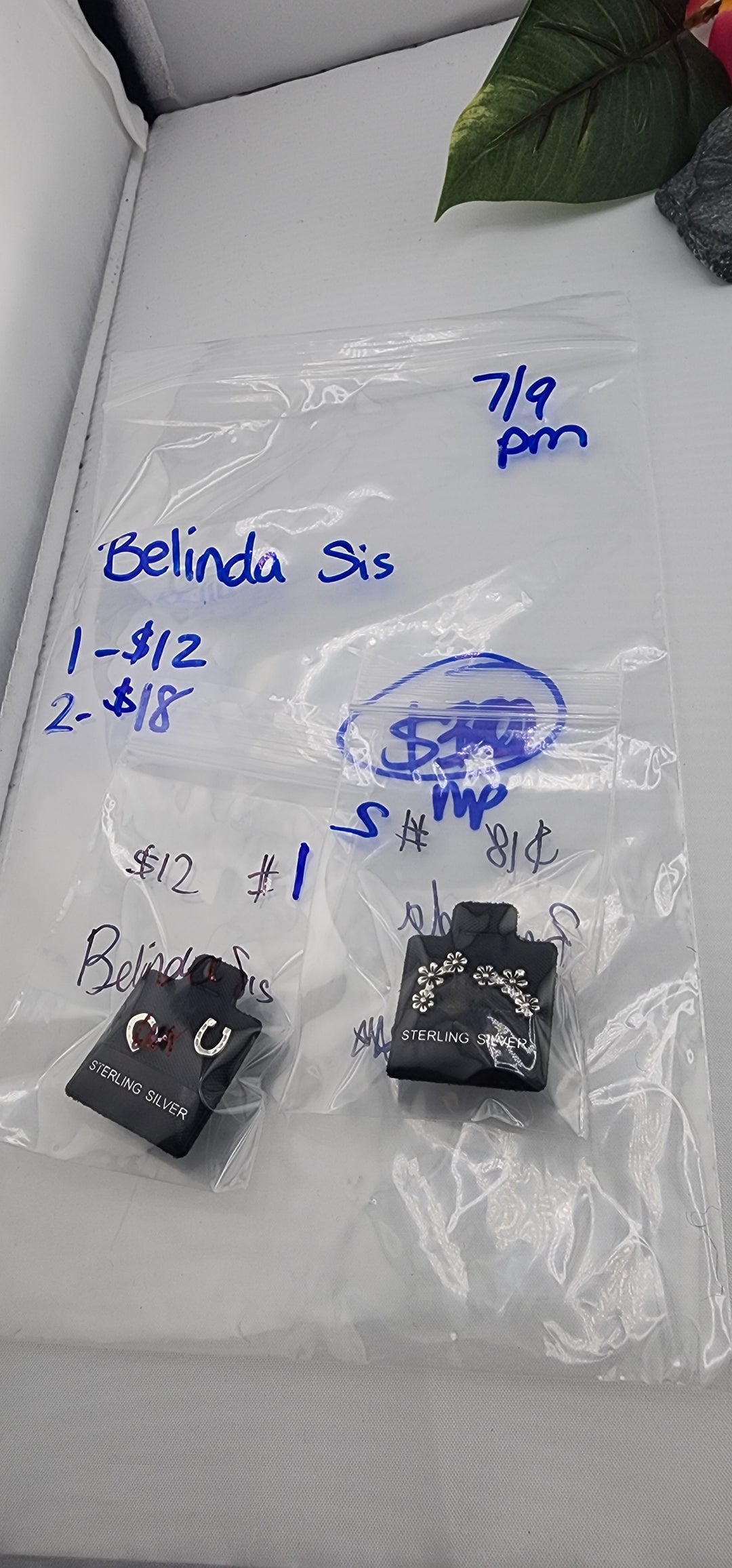 PM SHOW 48HR - RESERVED FOR: Belinda Sis - 7/9/2025 FL tiktok Live Show - 2 Sterling Silver Items